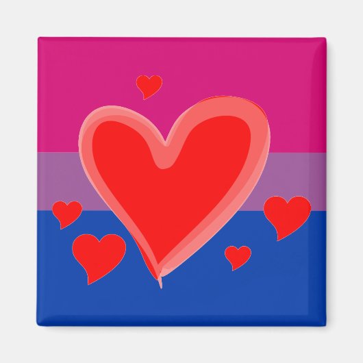 Bisexual Pride Magneet (Voorkant)