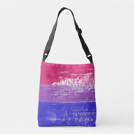 Bisexual Pride Paint Crossbody Tas (Achterkant)