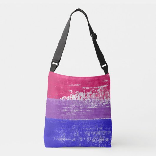 Bisexual Pride Paint Crossbody Tas (Voorkant)