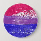 Bisexual Pride Paint Ronde Button 4,0 Cm (Voorkant)