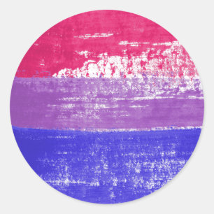 Bisexual Pride Paint Ronde Sticker