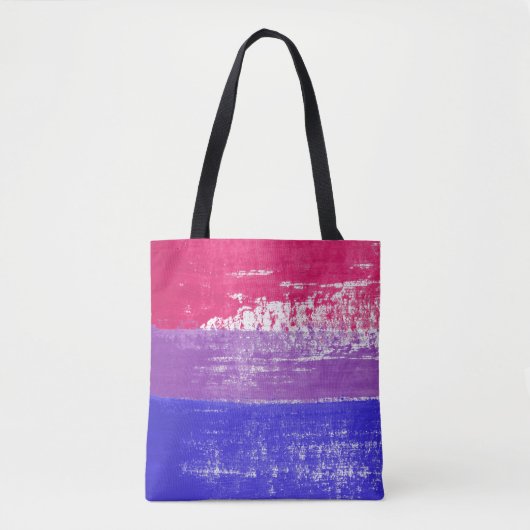 Bisexual Pride Paint Tote Bag (Voorkant)