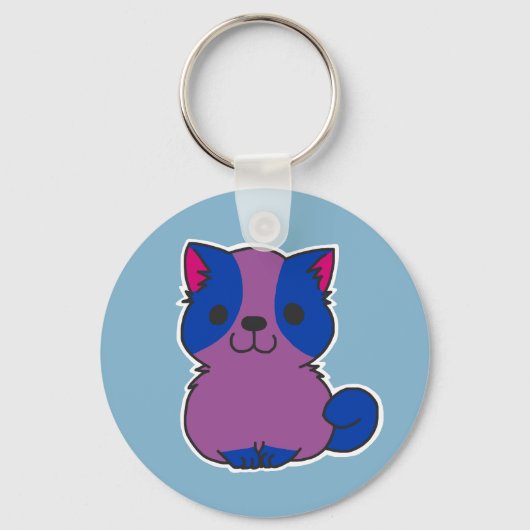 Bisexual Pride Pup Sleutelhanger (Voorkant)