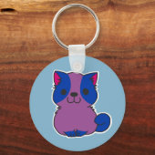 Bisexual Pride Pup Sleutelhanger (Voorkant)