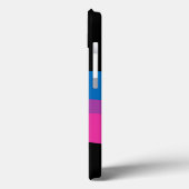 Bisexual Pride Rainbow Flag gepersonaliseerd zwart Case-Mate iPhone Case (Achterkant / Links)