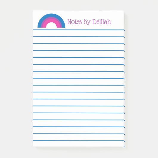 Bisexual Pride Rainbow Flag Lined Custom Post-it® Notes (Voorkant)