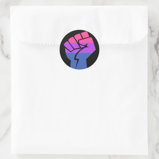 Bisexual Pride Ronde Sticker (Tas)