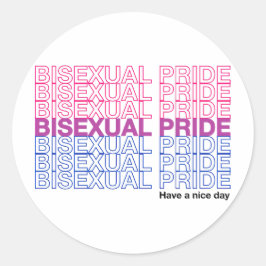 Bisexual Pride Ronde Sticker