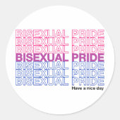 Bisexual Pride Ronde Sticker (Voorkant)