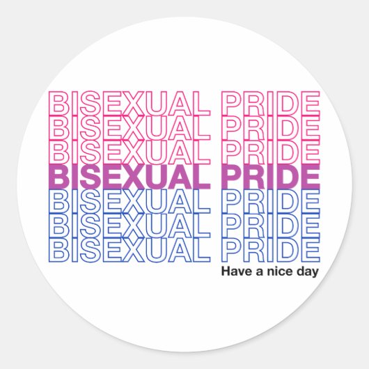 Bisexual Pride Ronde Sticker (Voorkant)