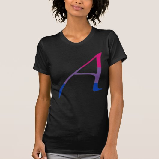 Bisexual Pride "Scarlet" Letter A T-shirt (Voorkant)