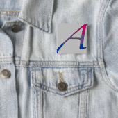 Bisexual Pride "Scarlet" Letter A Vierkante Button 5,1 Cm (In situ)