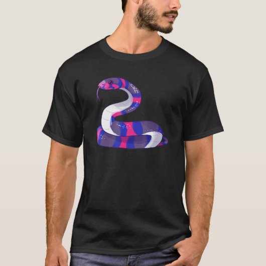 Bisexual Pride Snake Lgbt Bisexual Flag Snakes Rep T-shirt (Voorkant)