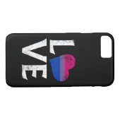 Bisexual Pride Stapelde Love Case-Mate iPhone Case (Achterkant (Horizontaal))