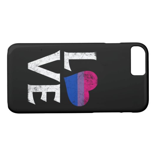 Bisexual Pride Stapelde Love Case-Mate iPhone Case (Achterkant (Horizontaal))