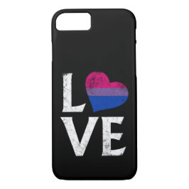Bisexual Pride Stapelde Love iPhone 8/7 Hoesje