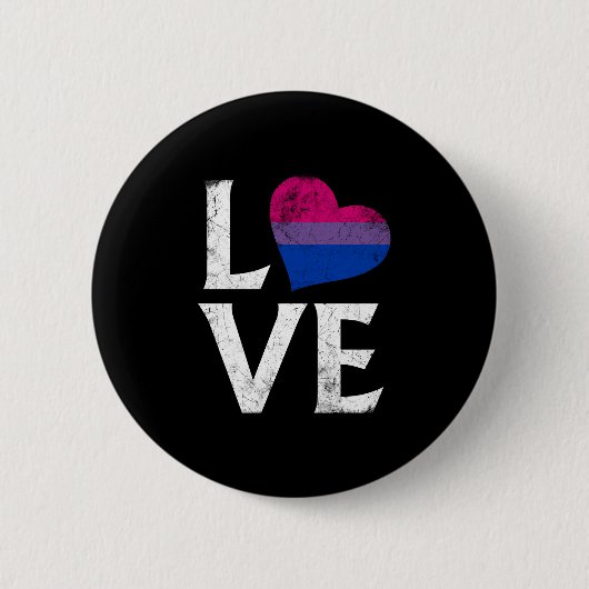 Bisexual Pride Stapelde Love Ronde Button 5,7 Cm (Voorkant)