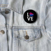 Bisexual Pride Stapelde Love Ronde Button 5,7 Cm (In situ)