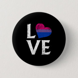 Bisexual Pride Stapelde Love Ronde Button 5,7 Cm