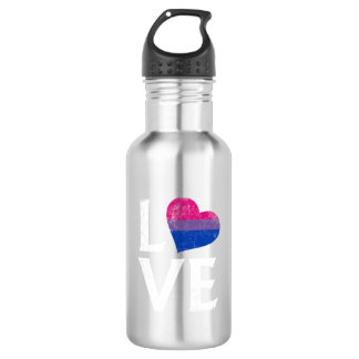 Bisexual Pride Stapelde Love Waterfles