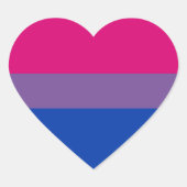 Bisexual Pride stickers - harten (Voorkant)