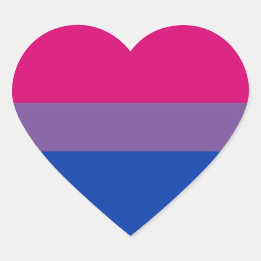 Bisexual Pride stickers - harten (Voorkant)