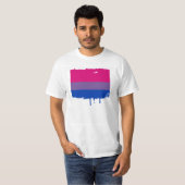 BISEXUAL PRIDE STRIPES ONTWERP T-SHIRT (Voorkant volledig)