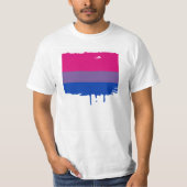 BISEXUAL PRIDE STRIPES ONTWERP T-SHIRT (Voorkant)