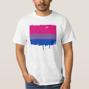 BISEXUAL PRIDE STRIPES ONTWERP T-SHIRT