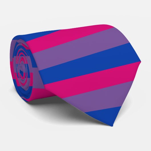 Bisexual pride stropdas - brede strepen (Opgerold)