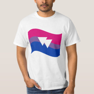 Bisexual Pride Symbol Wavy Flag T-shirt