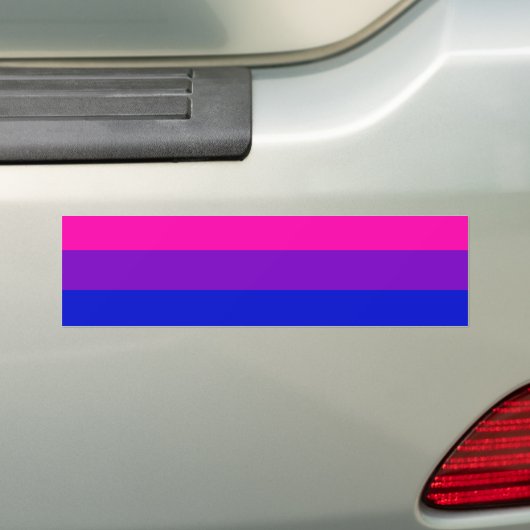 Bisexual pride vlag bumpersticker (Op auto)