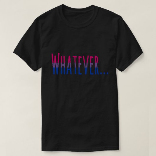 Bisexual Pride vlag kleuren "Wat" T-shirt (Design voorkant)