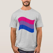 Bisexual Pride Wavy Flag T-shirt (Voorkant)