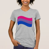 Bisexual Pride Wavy Flag T-shirt (Voorkant)