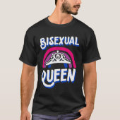Bisexual Queen Minimalist Bisexual Pride Flag Rain T-shirt (Voorkant)