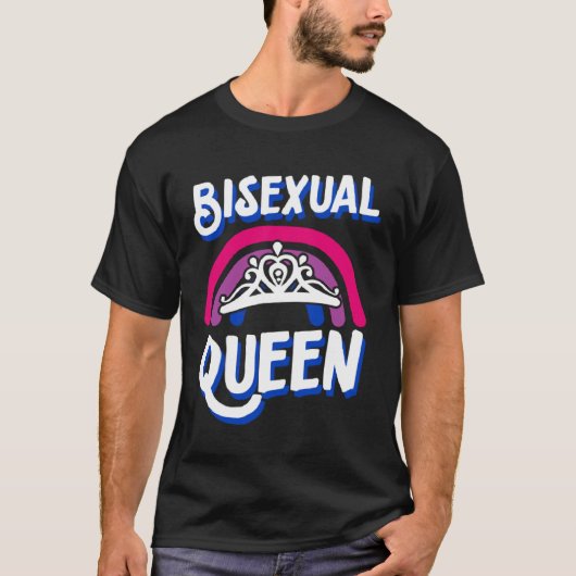 Bisexual Queen Minimalist Bisexual Pride Flag Rain T-shirt (Voorkant)