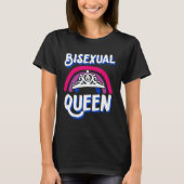 Bisexual Queen Minimalist Bisexual Pride Flag Rain T-shirt (Voorkant)