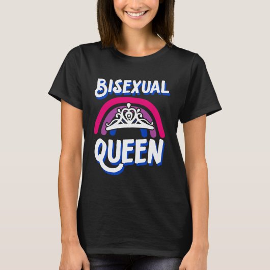 Bisexual Queen Minimalist Bisexual Pride Flag Rain T-shirt (Voorkant)