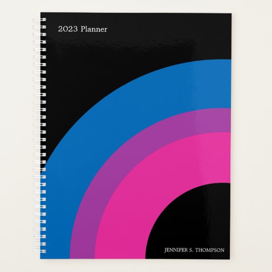 Bisexual Rainbow Pride Flag Custom 2023 Planner (Voorkant)