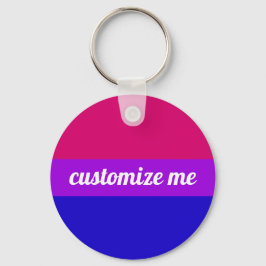 Bisexual Rainbow-vlaggenmonogram Sleutelhanger