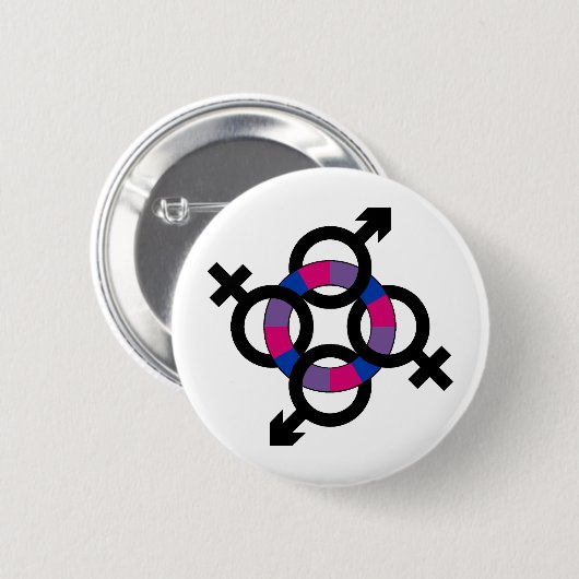 Bisexual Ring Ronde Button 5,7 Cm (Voorkant /achterkant)