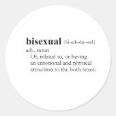 BISEXUAL RONDE STICKER (Voorkant)