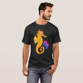 Bisexual Seahorse Bisexuality Bisexual Flag Lgbt B T-shirt (Voorkant volledig)