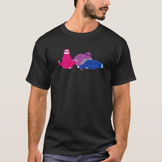 Bisexual Sloth Bisexual   T-shirt (Voorkant)