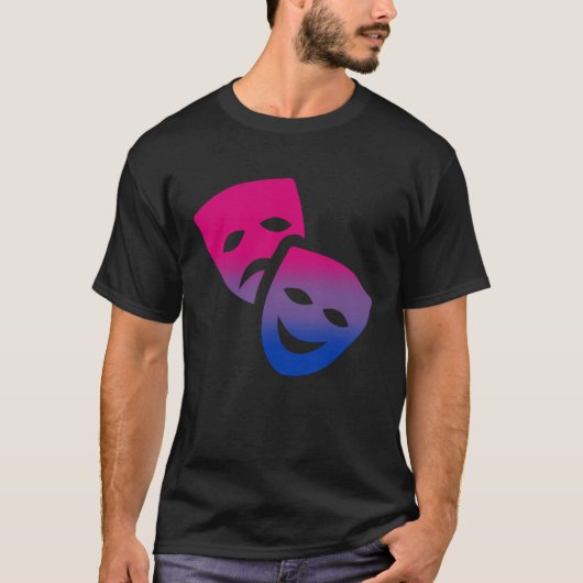 Bisexual Subtle Bi Pride LGBTQ Theatre Theater and T-shirt (Voorkant)
