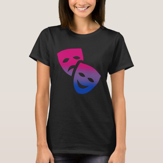 Bisexual Subtle Bi Pride LGBTQ Theatre Theater and T-shirt (Voorkant)