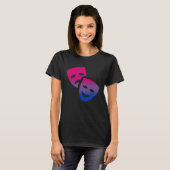 Bisexual Subtle Bi Pride LGBTQ Theatre Theater and T-shirt (Voorkant volledig)