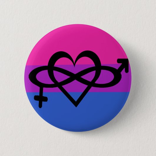 Bisexual Symbol Awareness Pride Button (Voorkant)