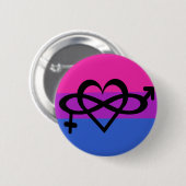 Bisexual Symbol Awareness Pride Button (Voorkant /achterkant)